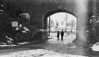 Die Bahnbrücke in den 1940er Jahren. Foto: Hillmann